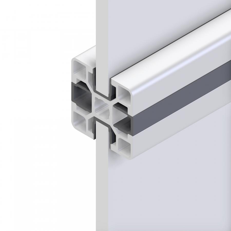 Product image 1 of the product “Einfass-/Abdeckprofil 30, grau, Länge 1,95 m ”